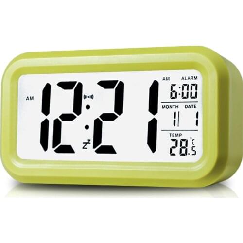 Smart Electronic Alarm Clock Creative Mute Sky Star Children Baby Room Night Light Projector Horloge Bois Lazy Supplies OO50AC