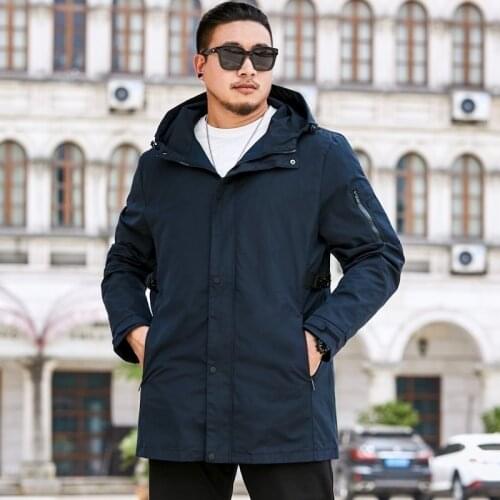 Big Plus Size 8xl 7xl Spring Autumn Mens Fashion Outerwear Windbreaker Men' S Jackets Hooded High Quality Casual Sporting Coat
