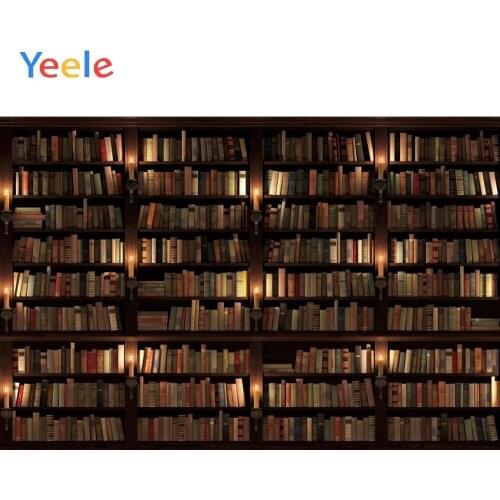 Graduation Back To School Library Bookshelf Books Vintage Retro Backdrop Photography Background For Photo Studio Photophone Prop