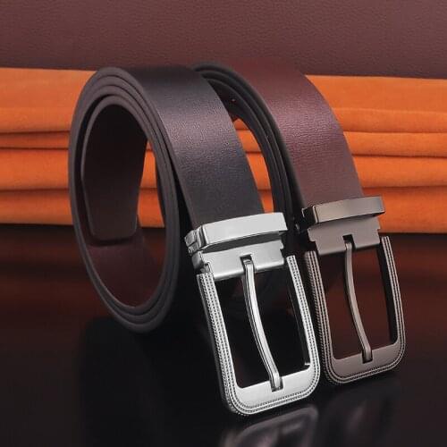 High Quality Fashion Designer Belts Mens Casual Gray Pin Buckle Belts Leather Luxury Straps Croowski Young Mens Ceinture Homme