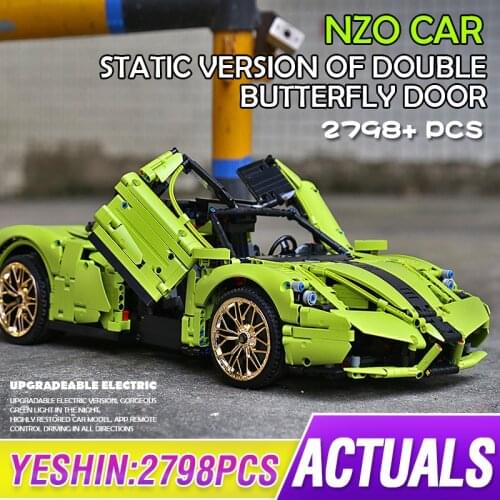 Mould King High-Tech Super Racing Car 1:8 Ferrarirs Enzo Speed Car Compatible MOC-46921 Building Blocks Kids DIY Toys Gifts