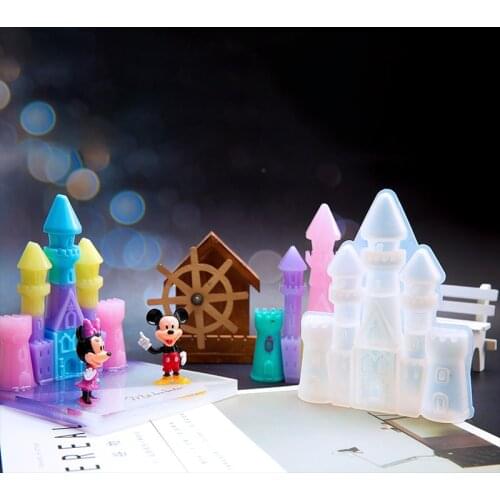 Castle shape mirror silicone mold DIY epoxy resin decoration ornaments mold jewelry accessories mold