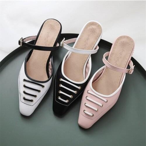 PXELENA Fashion Mules Slippers Women Square Low Heels Shoes Outside Date Holiday Party Slides 2019 Summer New Comfort Plus Size