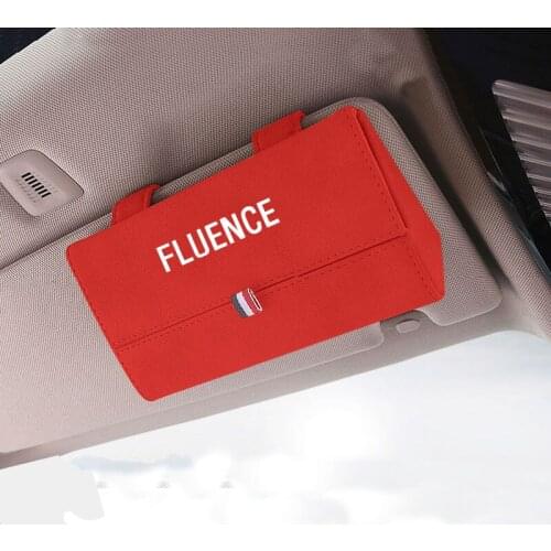 1pc For Renault Fluence Flocking Car Glasses Box Storage Holder Sunglasses Case Sunglasses Holder Organizer Accessories