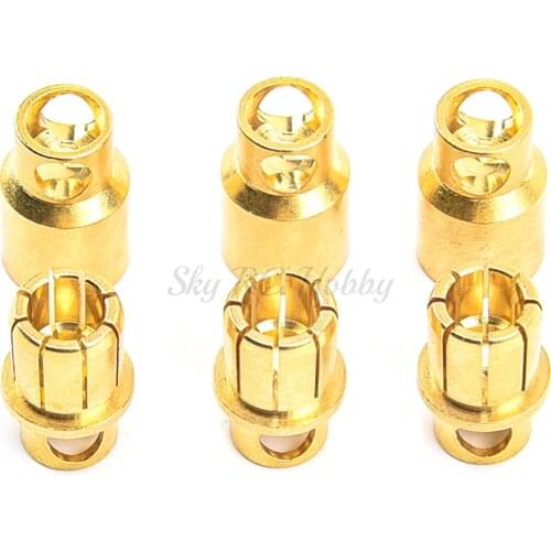 10Pair 6mm 6.5mm 8mm Gold-plated Bullet Plug High Current Banana Connector for RC Lipo Battery Accessories