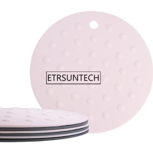 100pcs Round Heat Resistant Silicone Mat Drink Cup Coasters Non-slip Pot Holder Table Placemat Kitchen Accessories