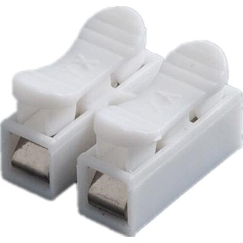 100pcs/lot CH-2 2P Wire Connector Connector Row Press Type Butt LED Terminals