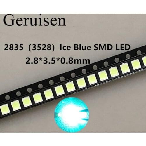 100PCS/lot SMD LED 2835 Yellow 0.2W 2.0-2.6V 580-590NM PLCC-2 SMD/SMT 2V 3.5*2.8*0.8MM 60Ma 3528 2835 led