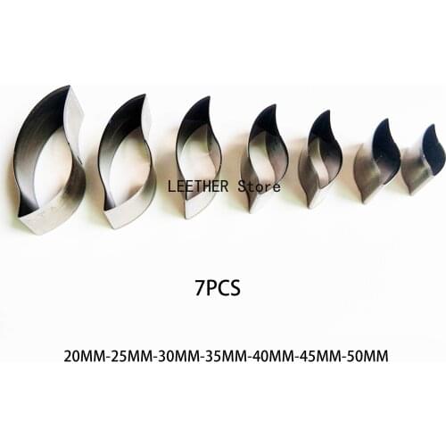 7pcs/set Japan Steel Blade Rule Die Cut Steel Punch Leaf Cutting Mold Wood Dies for Leather Cutter for Leather Crafts