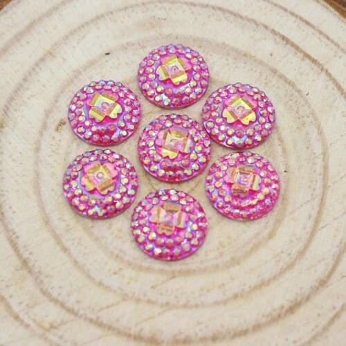 72pcs/lot Free Shipping New Design Size 12mm White AB Color Round Shape Flatback Scrapbooking for phone/wedding Resin Beads