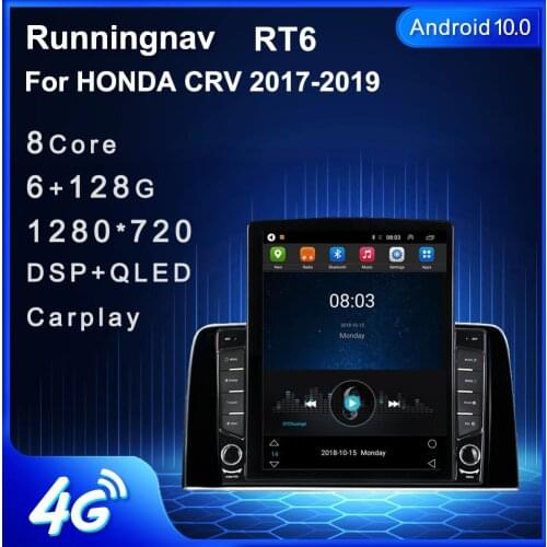 9.7" Android 10.1 For HONDA CRV 2017 2018 2019 Tesla Type Car Radio Multimedia Video Player Navigation GPS RDS no dvd
