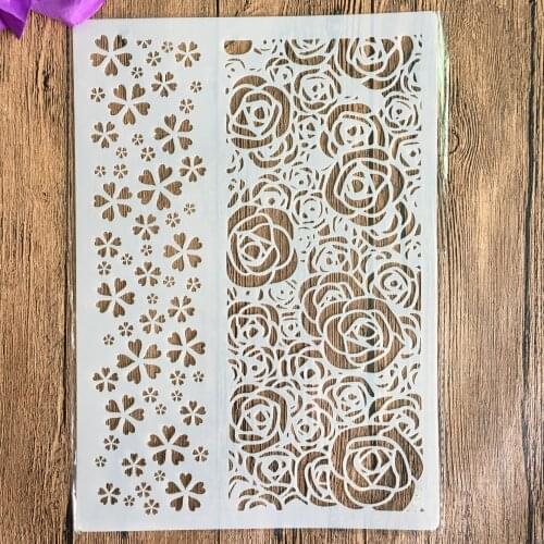 A4 29 *21cm rose DIY Stencils Wall Painting Scrapbook Coloring Embossing Album Decorative Paper Card Template,wall cake
