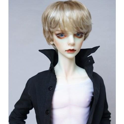 Allaosify Bjd Hair 1/3 1/4 1/6 BJD Doll High-Temperature Boy Golden Short Straight Wigs SD BJD Wig With Bang Free Shipping