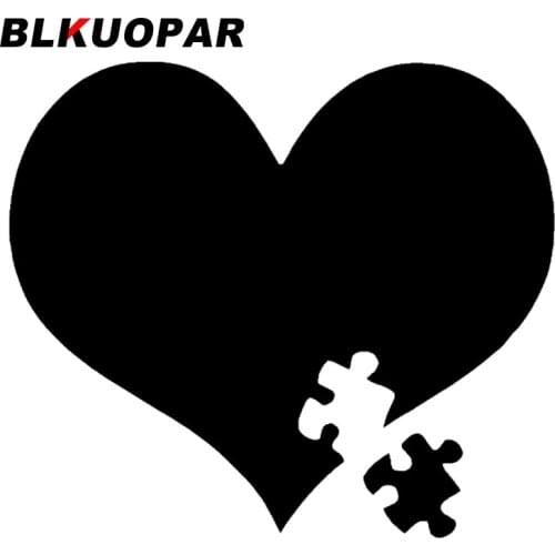 BLKUOPAR for Autism Awareness Heart Love Car Stickers Fashion Sunscreen Decals Bumper Windshield Waterproof Vinyl Car Wrap