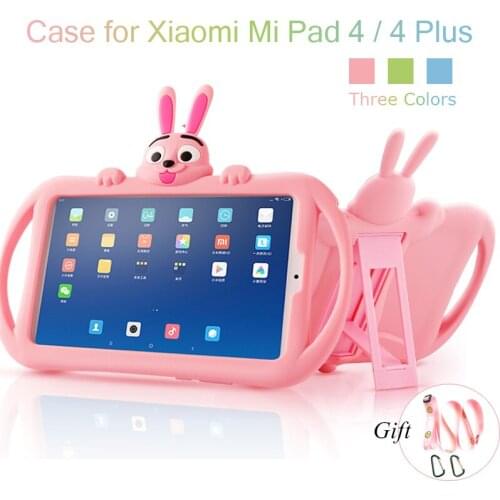 Kids Silicon Tablet Case for Xiaomi Mi Pad 4 plus 10.1 Soft Cute Cartoon Cover for Xiaomi Mipad 4 Case Mi Pad4 8 inch Coque Capa