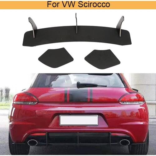 Car Rear Bumper Diffuser Lip Splitters for VW Scirocco 2015 2016 Rear Diffuser with Splitters Not for R