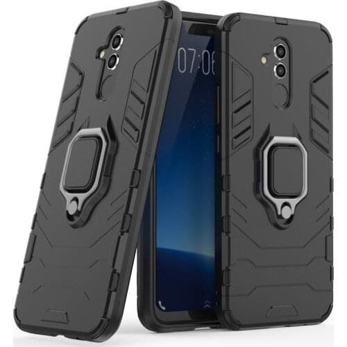 Dual Layer Magnetic Ring Armor Case For Huawei Mate 20 Lite Anti Drop Impact Protective Back Stand Cover For Huawei Mate 20 Lite