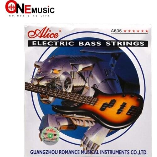 Electric Bass String Alice 4-string Set (045-105) Steel Core Nickel Plated Alloy Wound - A606(4)-L encordoamento