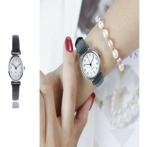 Classic Trend Geneva Ladies Quartz Leather Watch Casual Quartz Leather Strap Watch Round Analog Clock Watch