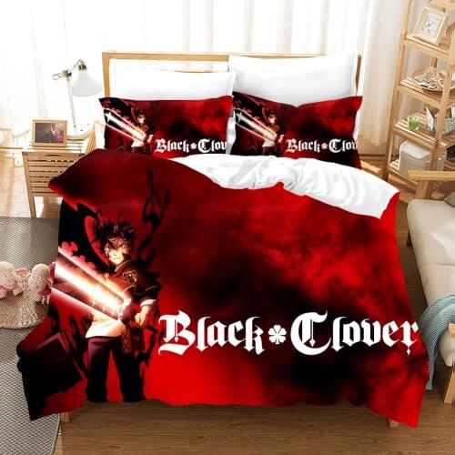 Black Clover Bedding Set Japan Popular Anime Duvet Cover Sets Comforter Bed Linen Twin Queen King Single Size Dropshipping