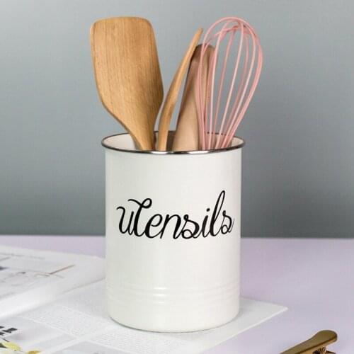 Kitchen Cooking Utensil Holders Flatware Farmhouse Utensils Caddy