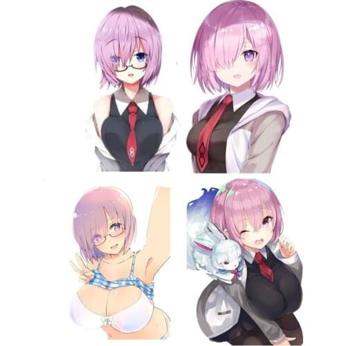 Hot Fate Grand Order Mash Kyrielight Shielder Anime Vinyl Decal Waifu Kawaii Girl Car Stickers PVC