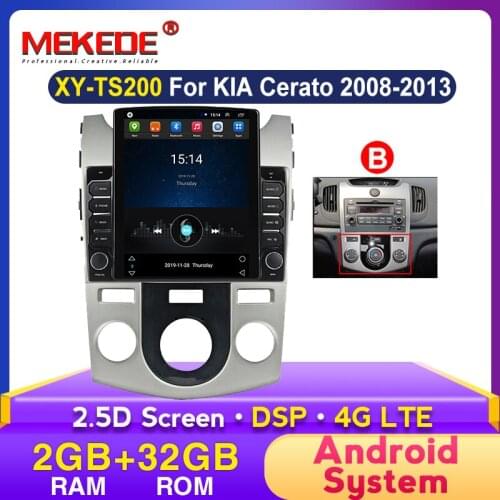 MEKEDE Tesla screen Android Multimedia Stereo Car DVD Player For KIA Forte Cerato 2008 2009 2010 2011 2012 Navigation GPS Radio