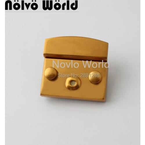 Nolvo World 2-10 pieces 35*16/36*28/51*48/25*25mm Old gold DIY Metal Clasp Turn Lock Twist Locks Press lock