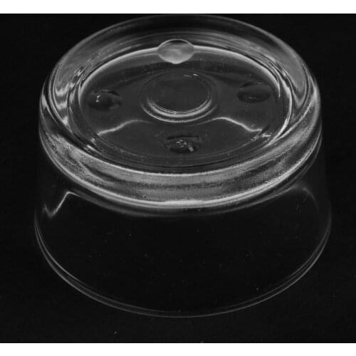 2 pcs Reptile Bowl Food and Water Dish Transparent Basin Also Fit for Bath, 4.5x2.5cm