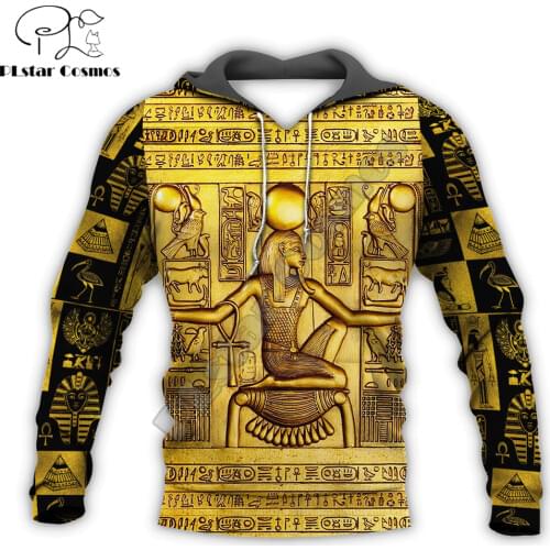Ancient Egypt Ankh And Symbol 3D All Over Printed Men Hoodie Unisex Deluxe Sweatshirt Zip Pullover Casual Jacket Tracksuit KJ343