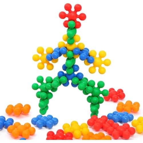 New Plum Blossom Building Blocks Bricks 3D Snowflake Building Blocks Baby Kids Educational Toys DIY Interlocking Puzzle Toys