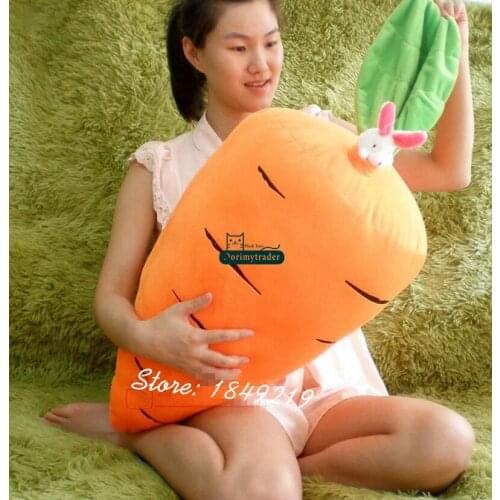 Dorimytrader 35'' / 90cm Giant Plush Cartoon Carrot Pillow Stuffed Soft Carrot Cushion Toy Nice Baby Present DY61202