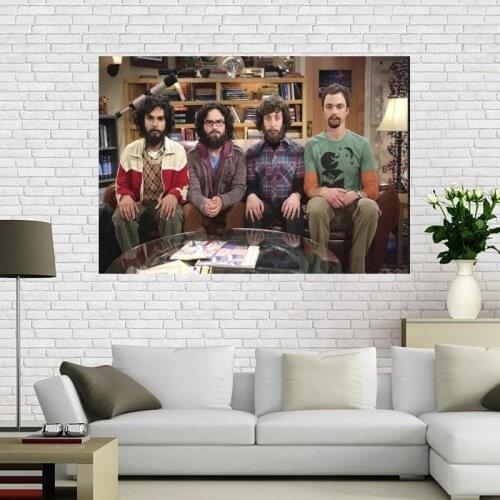Custom The Big Bang Theory Canvas Painting Wall Silk Poster cloth print DIY Fabric Poster Best gift Poster Wall Art Home Decor