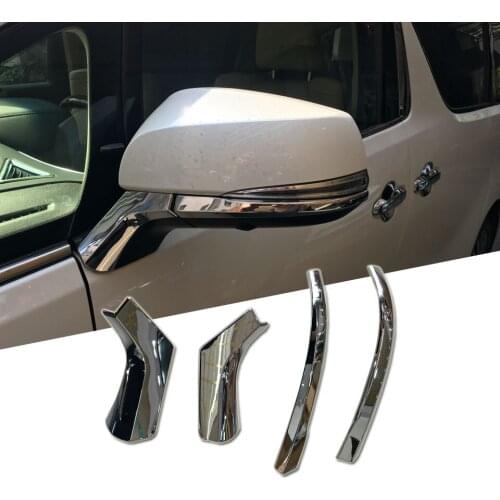 Car Rearview Mirror Trim For Toyota Alphard Vellfire 30 2016-2019 Sequins Exterior Rear View Mirror Decoration Strips Cover