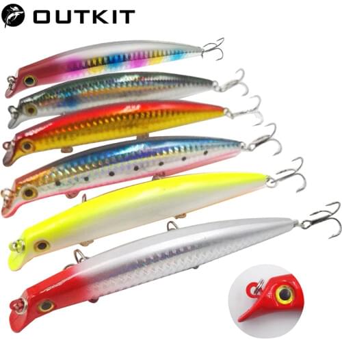 OUTKIT Fishing Lure 1PC Laser Minnow 16g 12cm Wobbling Minnow Floating Lure Hard Bait Fishing Wobblers Crankbait Artifici