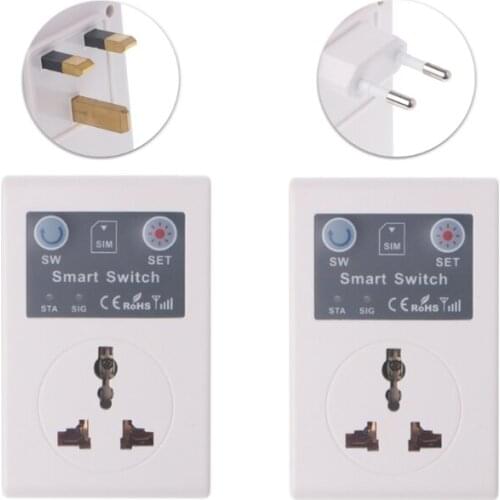 Professional UK/EU 220V Phone RC Remote Wireless Control Smart Switch GSM Socket Power Plug for Home Household Appliance 2021