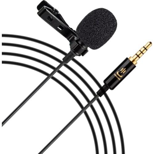 Professional Lavalier Microphone Mic Length 6M Studio Interview Recording for Smartphone Laptop for Canon Sony Nikon Camera