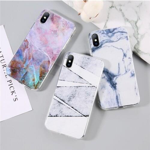 Translucent Marble Stone Texture Gradient Phone Case For iPhone XS Max 6 6S Plus 7 8 Plus XR 5S SE 2020 Shockproof Back Covers