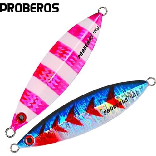 8PC/Lot PRO BEROS Sea Jig Lead Fish 80g-100g-120g Fishing Lure 8 Color Fishing Bait 11cm-12cm-12.5cm Deep Hard Fishing Tackle