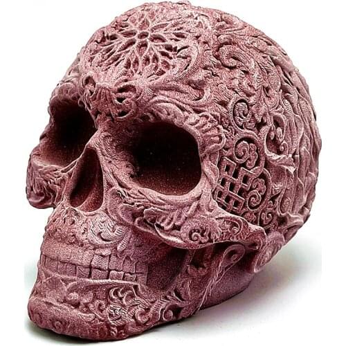 3d pattern pattern skull silicone mold diy making candle soap resin model making fondant ice chocolate cake tool