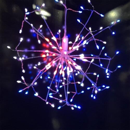 LED Starburst String Light DIY Copper Fairy String Mode Firework Christmas Explosion Wedding Lighting