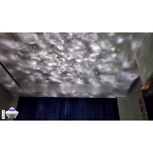 LED music seven color water pattern starry sky light projector USB Christmas laser stage small night light