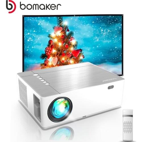 BOMAKER LED Projector 300 ANSI Lumen WIFI Full HD 1080P 300 inch Big Screen Proyector 3D Home Theater Smart Video player
