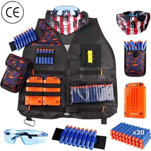 Outdoor Toy Suit for Nerf Gun Tactical Equipment Gun Bullet Magazine Accessories Bullet Clip Compatible Nerf Gun Boy Gift