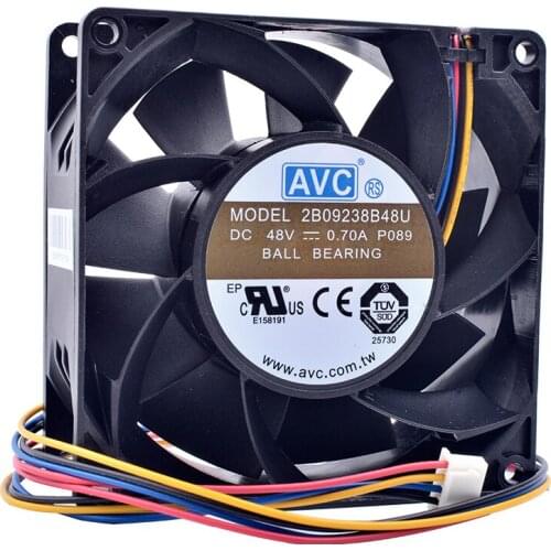 New and original 2B09238B48U DC 48V 0.70A 9238 92x92x38mm High-end server inverter cooling fan