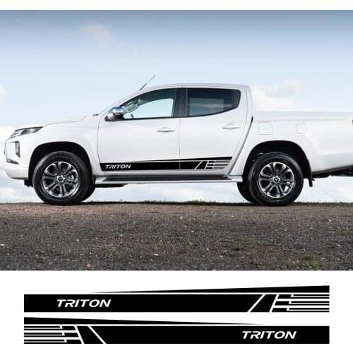 Pickup Door Side Stickers For Mitsubishi L200 Triton Truck Graphics Stripes Decals Vinyl Custom Decor Cover Auto Accessories