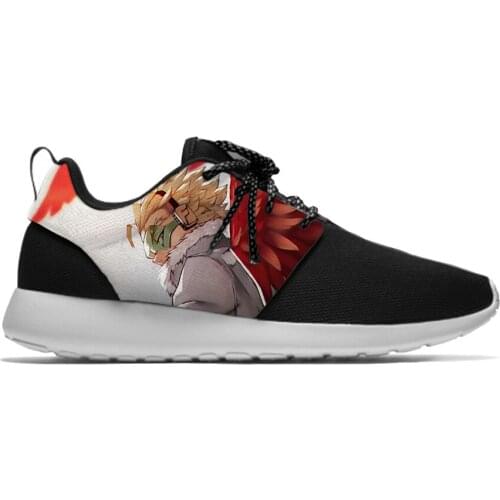 Japanese Anime My Hero Academia Hawks Takami Keigo Sport Running Shoes Casual Breathable Lightweight 3D Print Men Women Sneakers