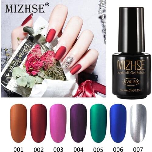 MIZHZE Mirror Metal Nail Art Soak Off UV Gel Polish Nail Art Silver Mirror Glitter UV Gel With Matt Top Manicure UV Lamp Needed