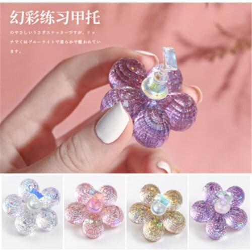 1Pc Magnetic Nail Holder Practice Training Display Stand Crystal Holders Alloy False Nails Showing Shelf Manicure Tools