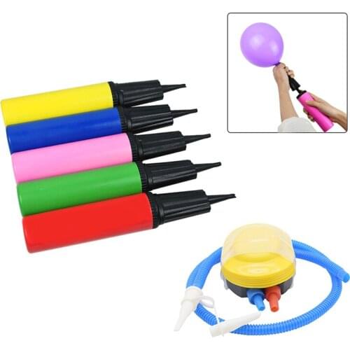 1pc Portable Plastic Balloon Pump Latex Foil Balloons Inflator Tool Ballons Accessories Hand Push Pumper for Home Party Supplies